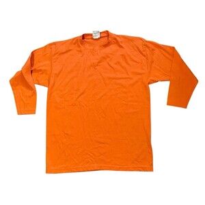 VTG 90s Streetwear Mens OS Faded Blank Heavyweight Long Sleeve T-Shirt USA